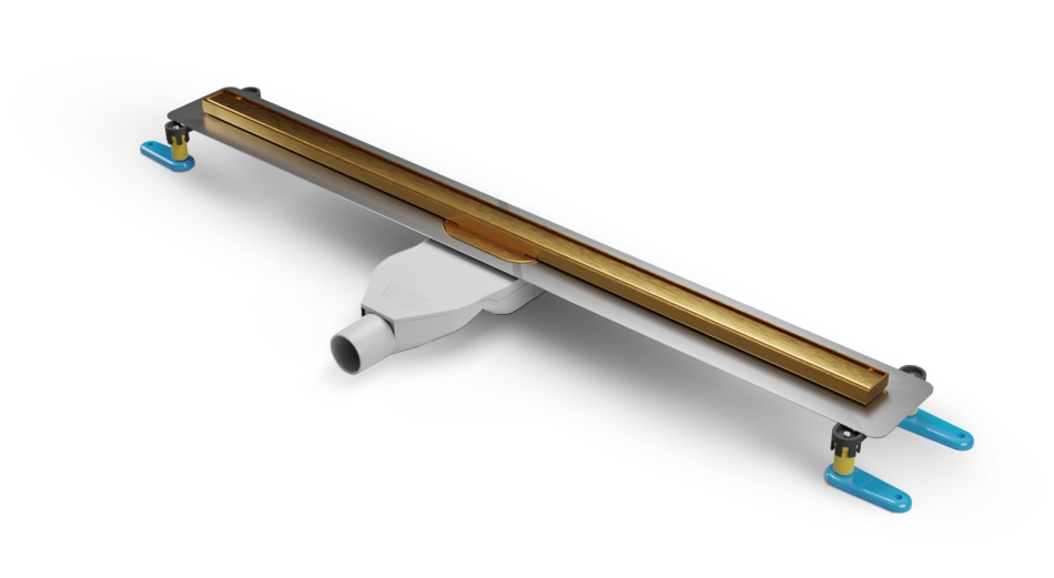 New Trendy Odpływ Liniowy Visio Slim Złoty Szczotkowany 800 (OL-0083)